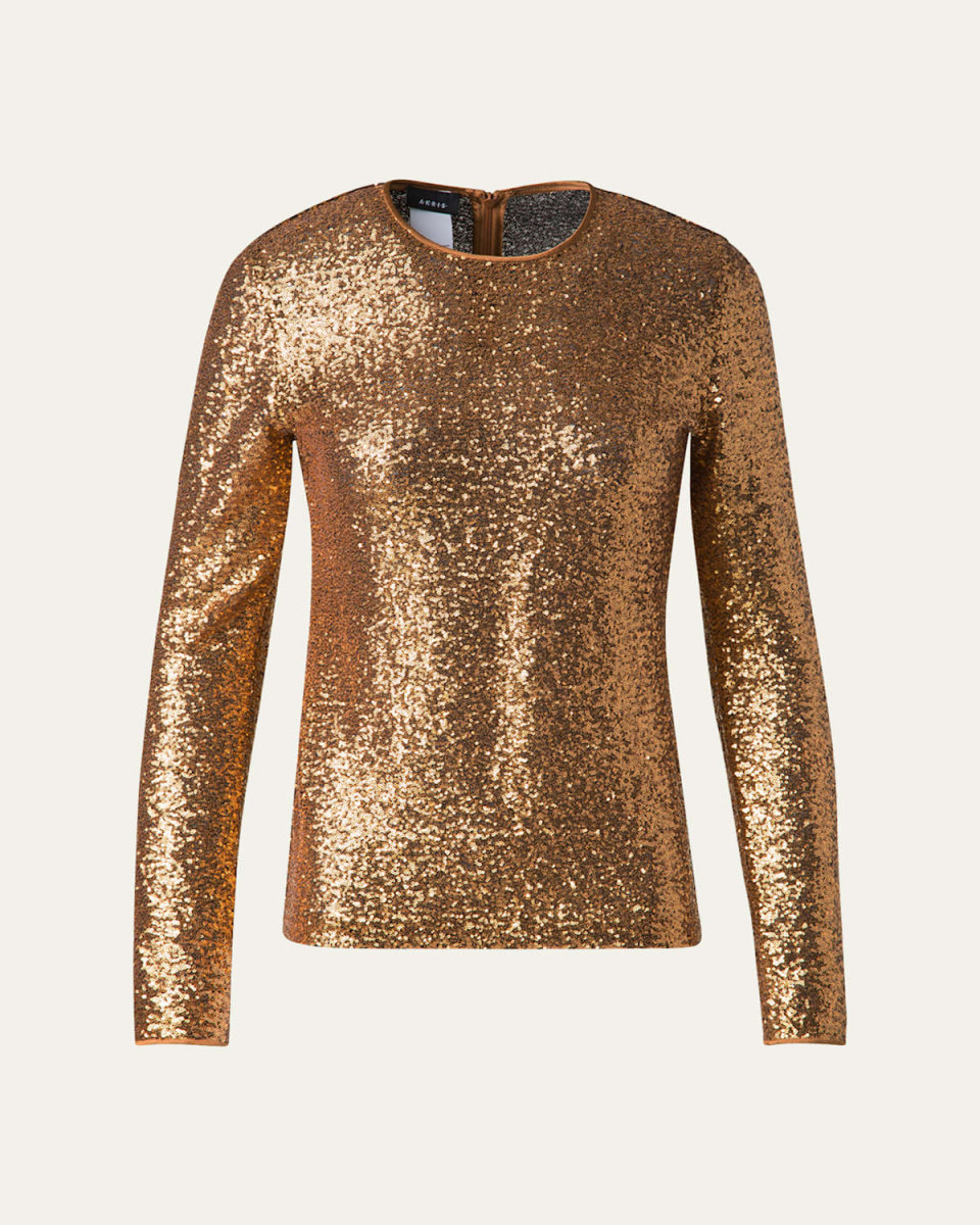 Sequined Jersey Top